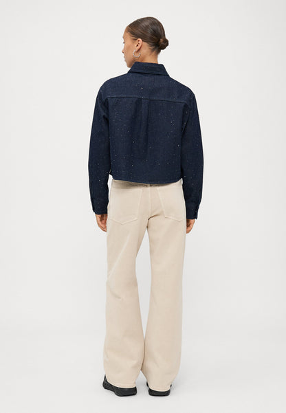 ONLY Petite ONLMAGGIEMAY SHIRT - Button-down Blouse - Dark Blue Denim