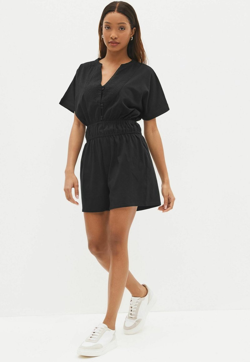 Next EMBROIDERY DETAIL PLAYSUIT STANDARD - Jumpsuit - Black
