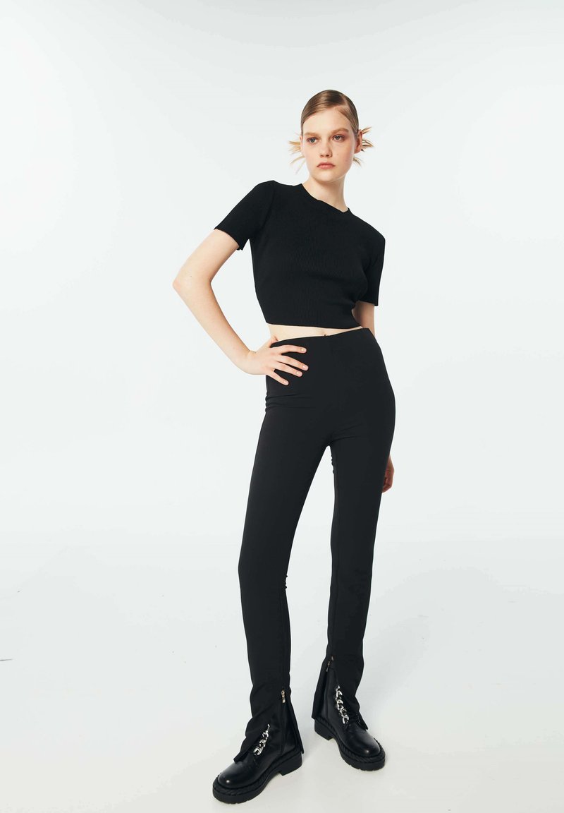 Twist WITH LEG DETAILED - Tights - Black