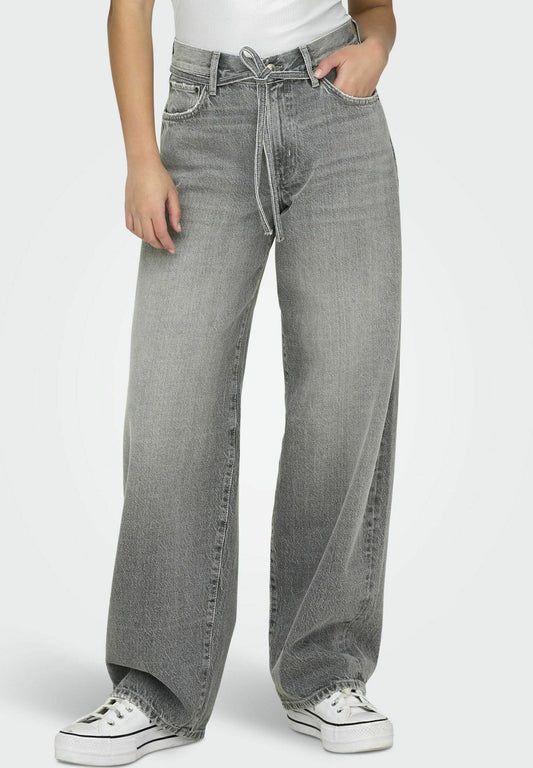 ONLY BALLON SCHNITT MITTLERE TAILLE - Wide Leg - Medium Grey Denim