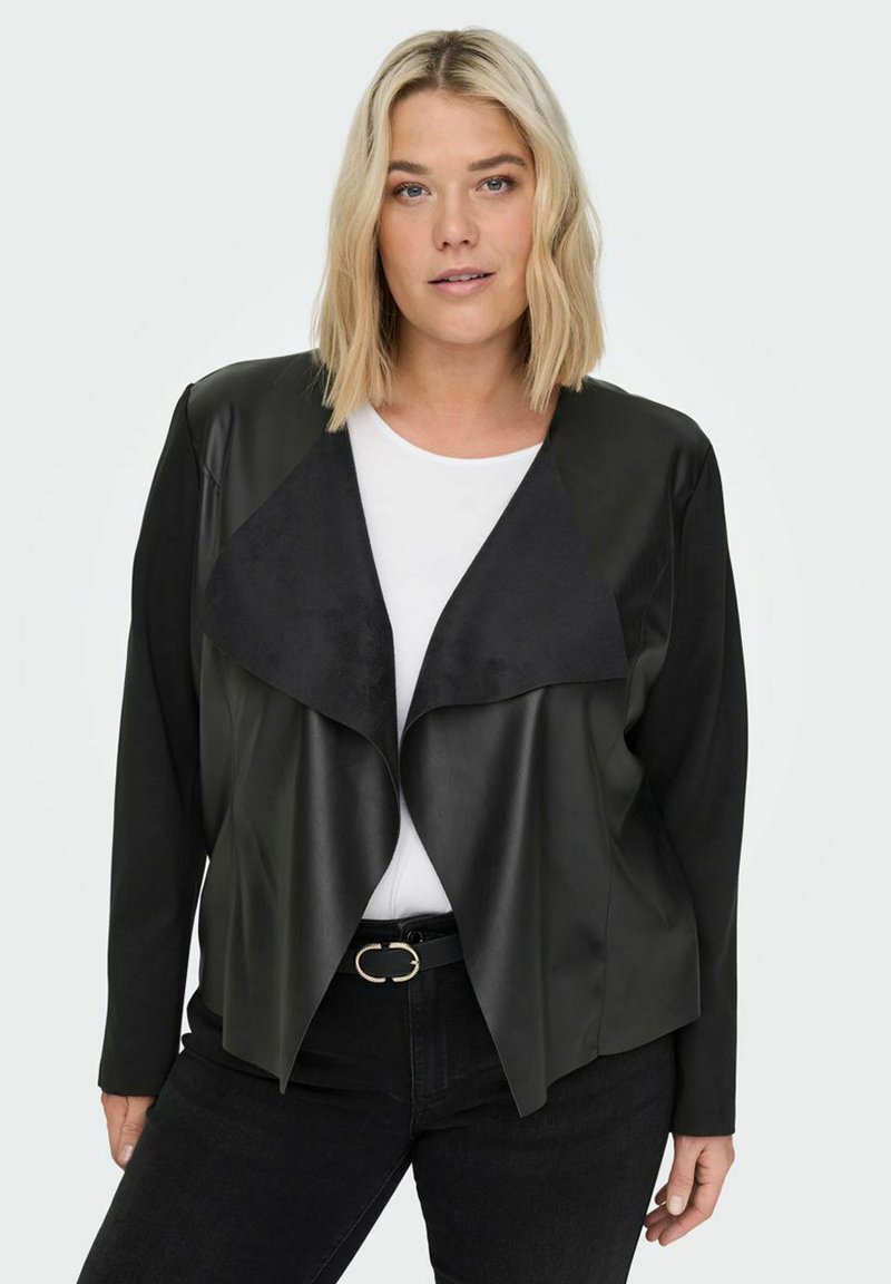 ONLY CARMAKOMA CURVY - Kunstlederjacke - Black