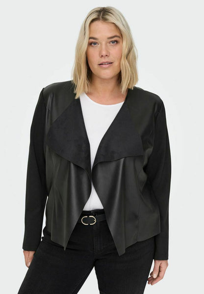 ONLY CARMAKOMA CURVY - Kunstlederjacke - Black