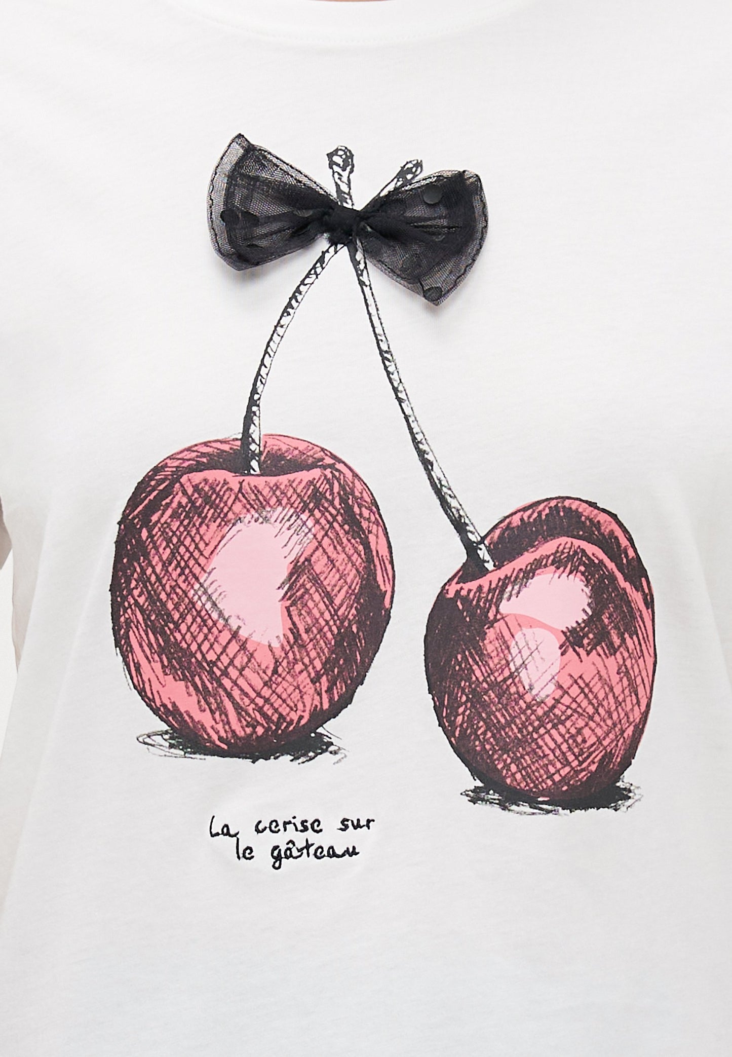 ONLY Petite ONLNITA LIFE BOW - Print T-shirt - Cloud Dancer