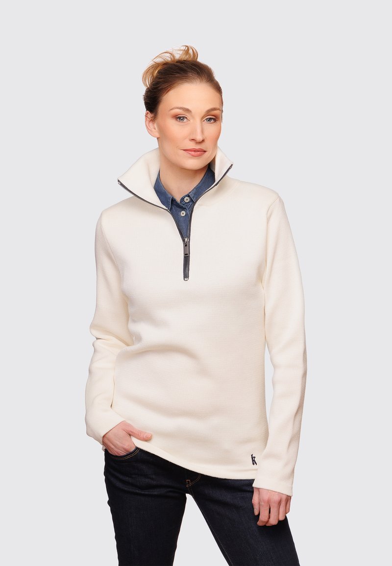  HERGESTELLT IN DEUTS - Strickpullover - Wollweiß
