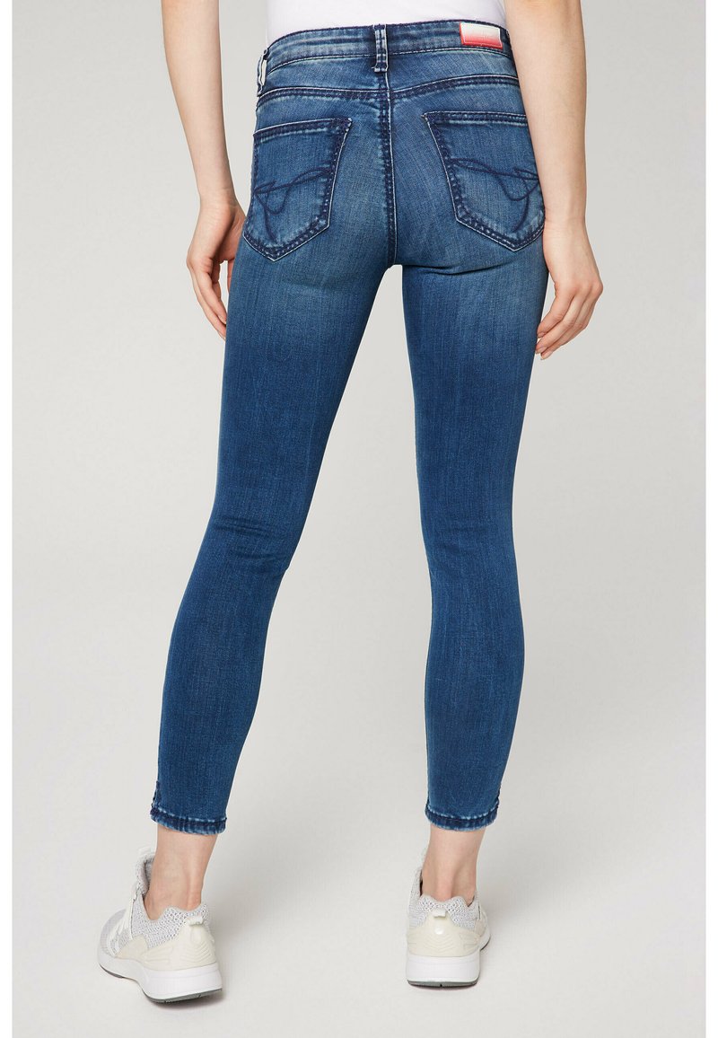 Soccx BLEACHING-EFFEKTEN - Jeans Skinny Fit - Ocean Blue Used