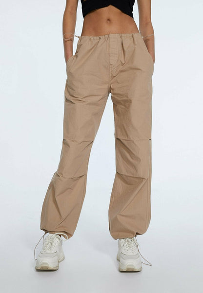 Stradivarius PARACHUTE POPELIN - Jogginghose - Stone