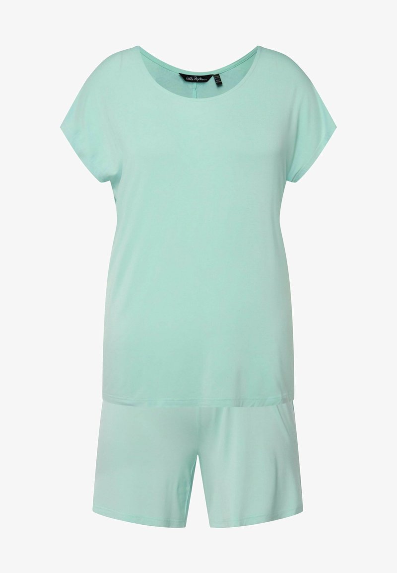 Ulla Popken MANCHES COURTES PAPILLON DÉCOLLETÉ RON SET - Nachtwäsche Set - Vert Loden