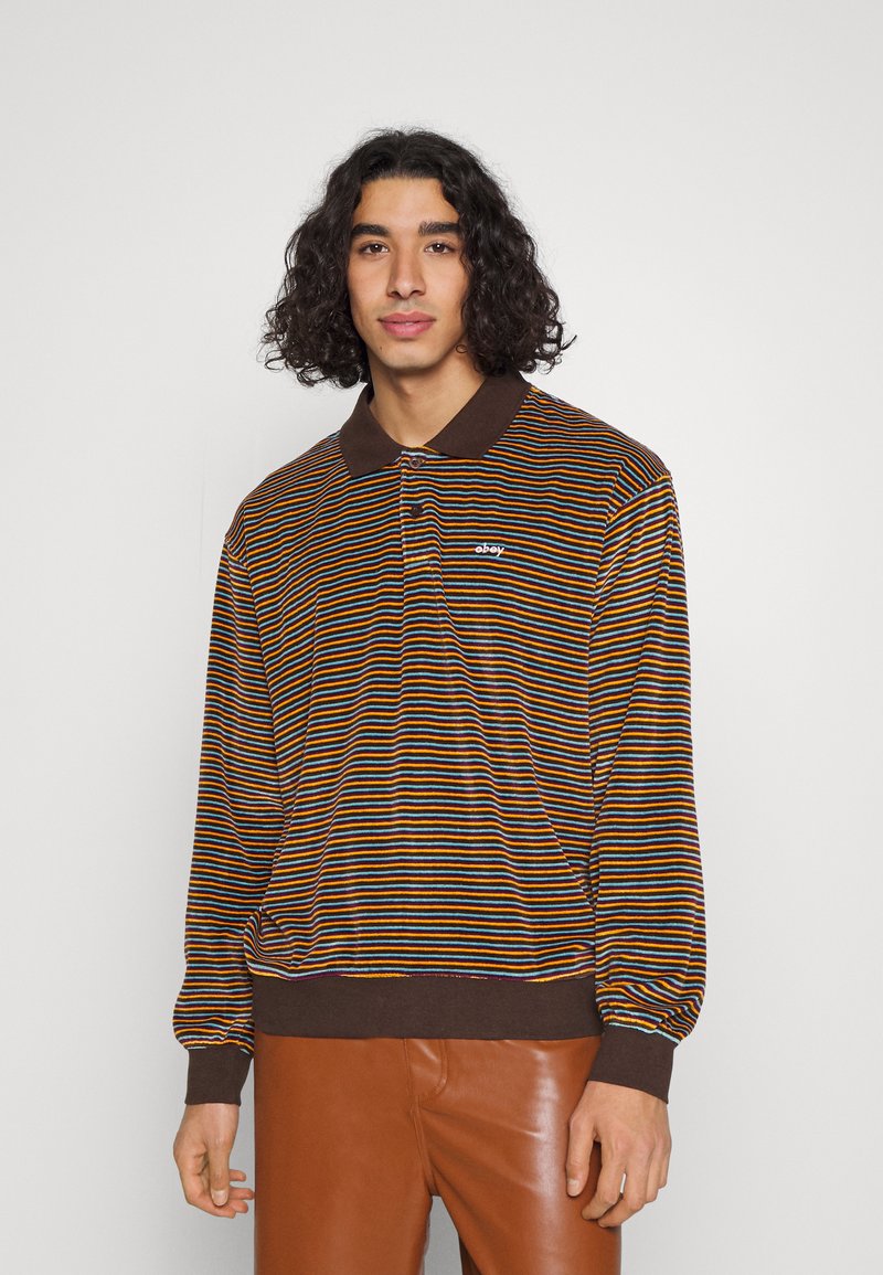 Obey Clothing KEPT POLO UNISEX - Sweatshirt - Dark Oak/multi
