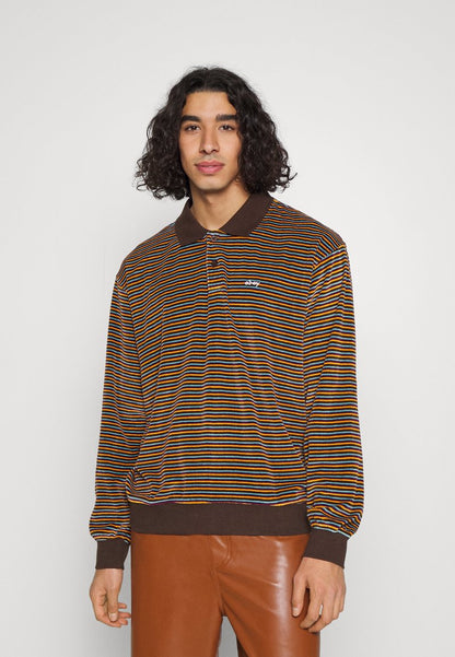 Obey Clothing KEPT POLO UNISEX - Sweatshirt - Dark Oak/multi