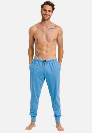  LANG MIT SEITENTASCHEN - Nachtwäsche Hose - Mottled Blue