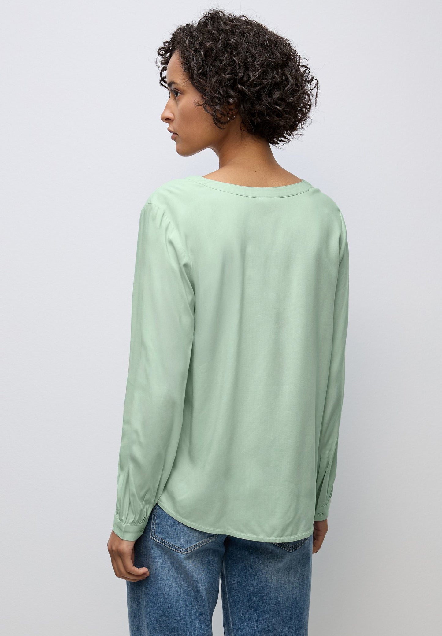 STREET ONE SPLIT NECK - Blouse - Grün