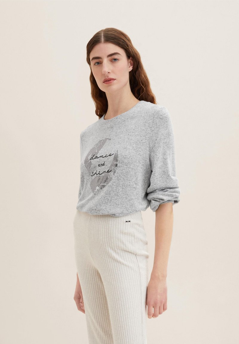Tom Tailor GEMUSTERTES  - Langarmshirt - Concrete Grey Melange