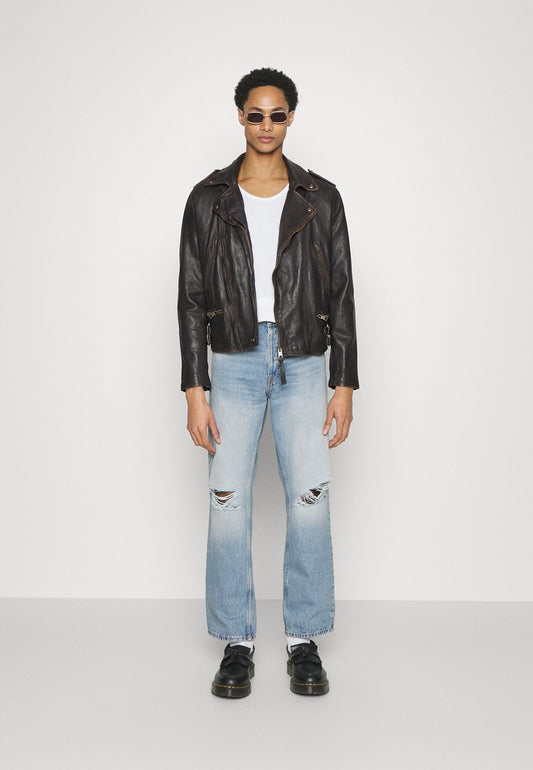 AllSaints LUCA BIKER - Lederjacke - Black