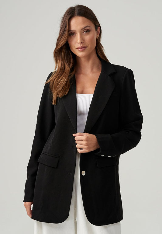  KATHY - Kurzmantel - Black