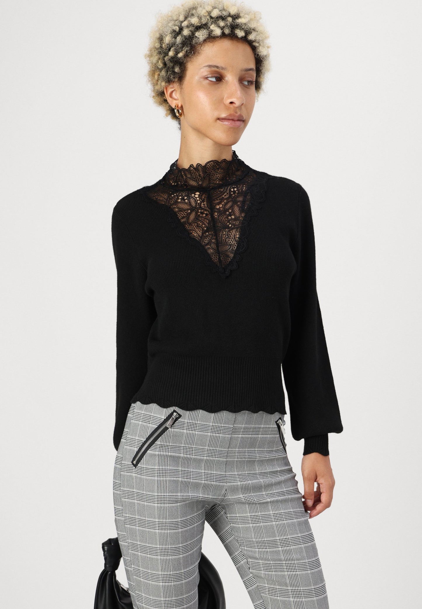 ONLY Petite ONLLOIZA - Leggings - Trousers - White/black