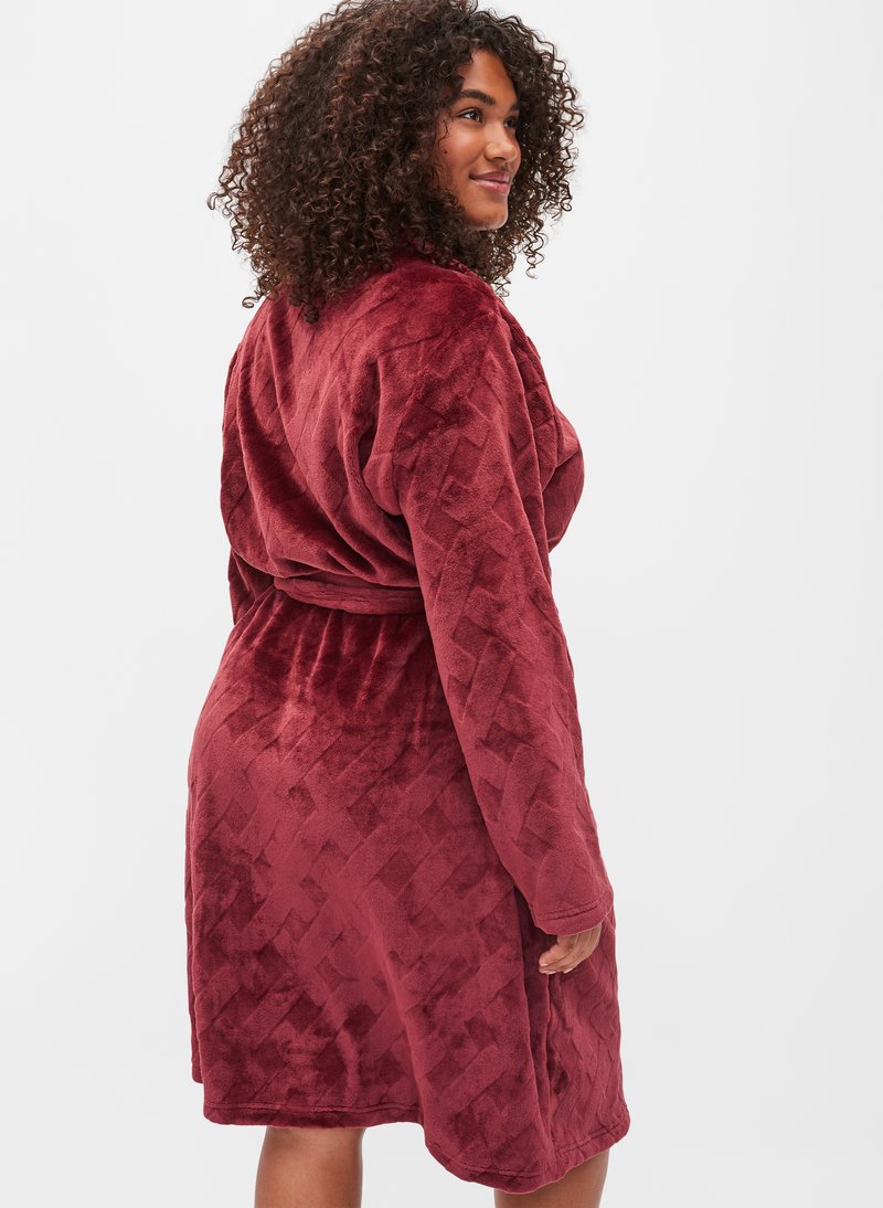 Zizzi MIT REISSVERSCHLUSS UND TASCHEN - Bademantel - Rose