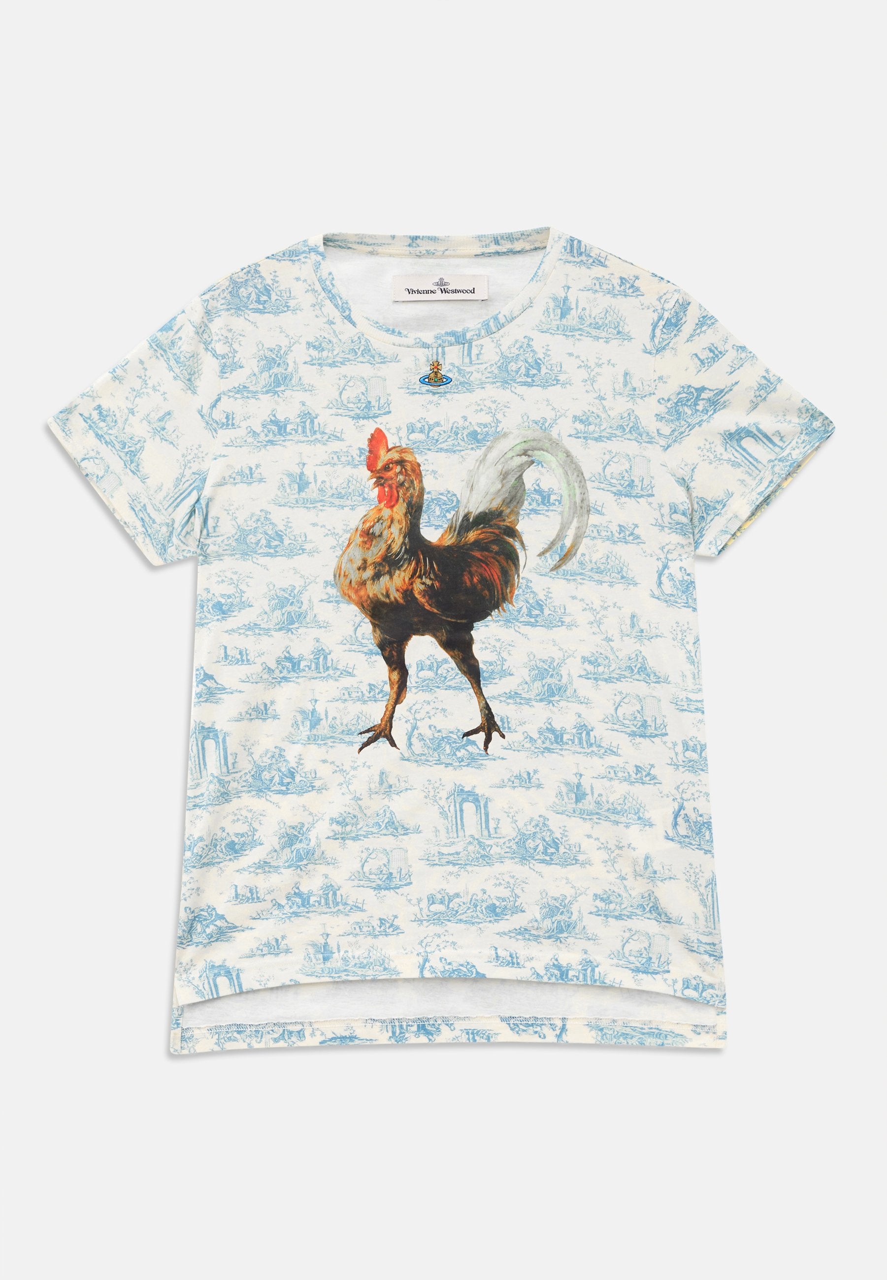 Vivienne Westwood ROOSTER PERU UNISEX - Print T-shirt - Toile De Jouy Blue
