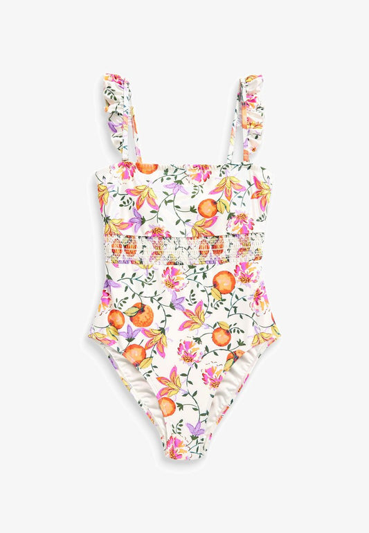 Next TUMMY CONTROL RUFFLE BANDEAU STANDARD - Badeanzug - Fruit Print