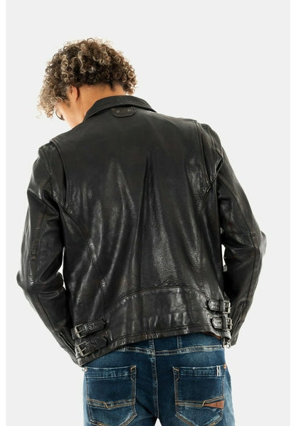  Lederjacke - Noir