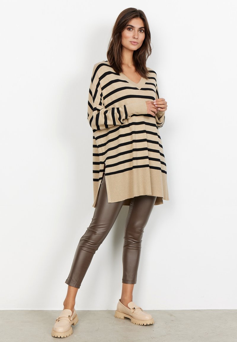 Soyaconcept SC DOLLIE STRIPE - Strickpullover - Sand Mel Combi