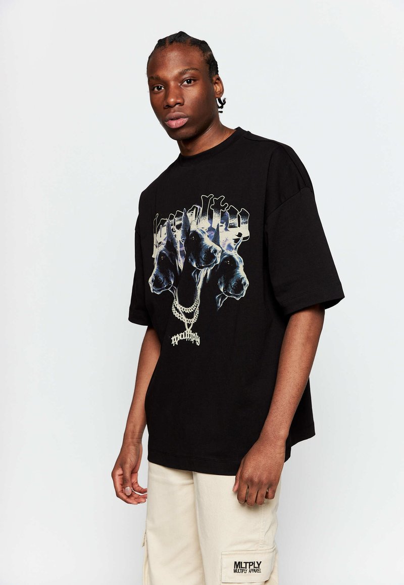  OVERSIZE DOGS - T-Shirt Print - Black