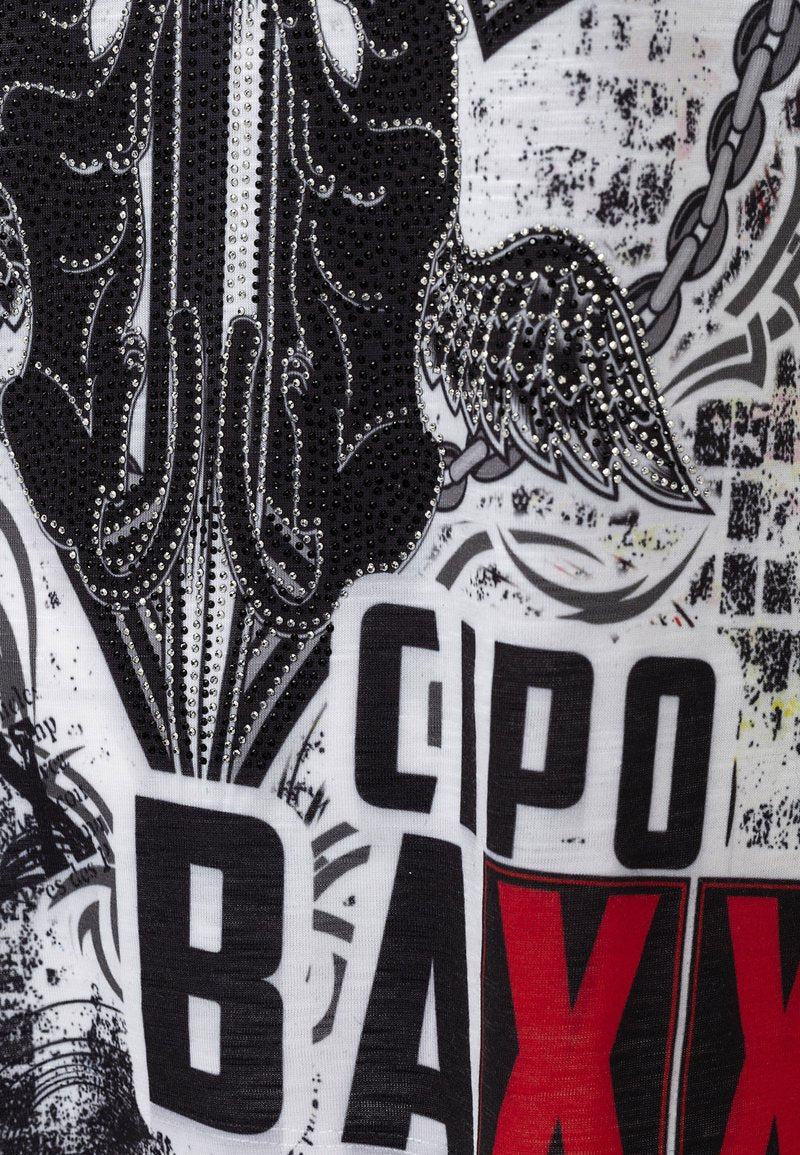 Cipo & Baxx MIT GRAFISCHEM PRINT - T-Shirt Print - White