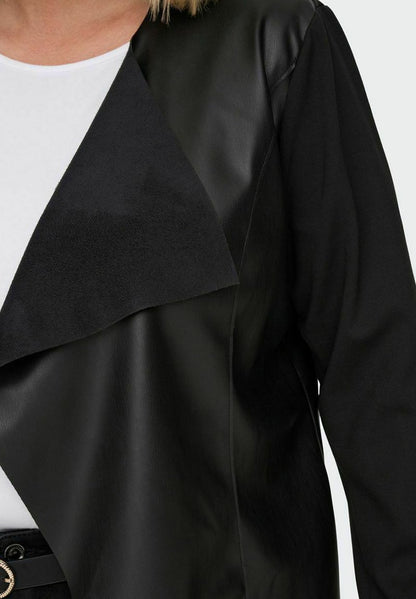 ONLY CARMAKOMA CURVY - Kunstlederjacke - Black