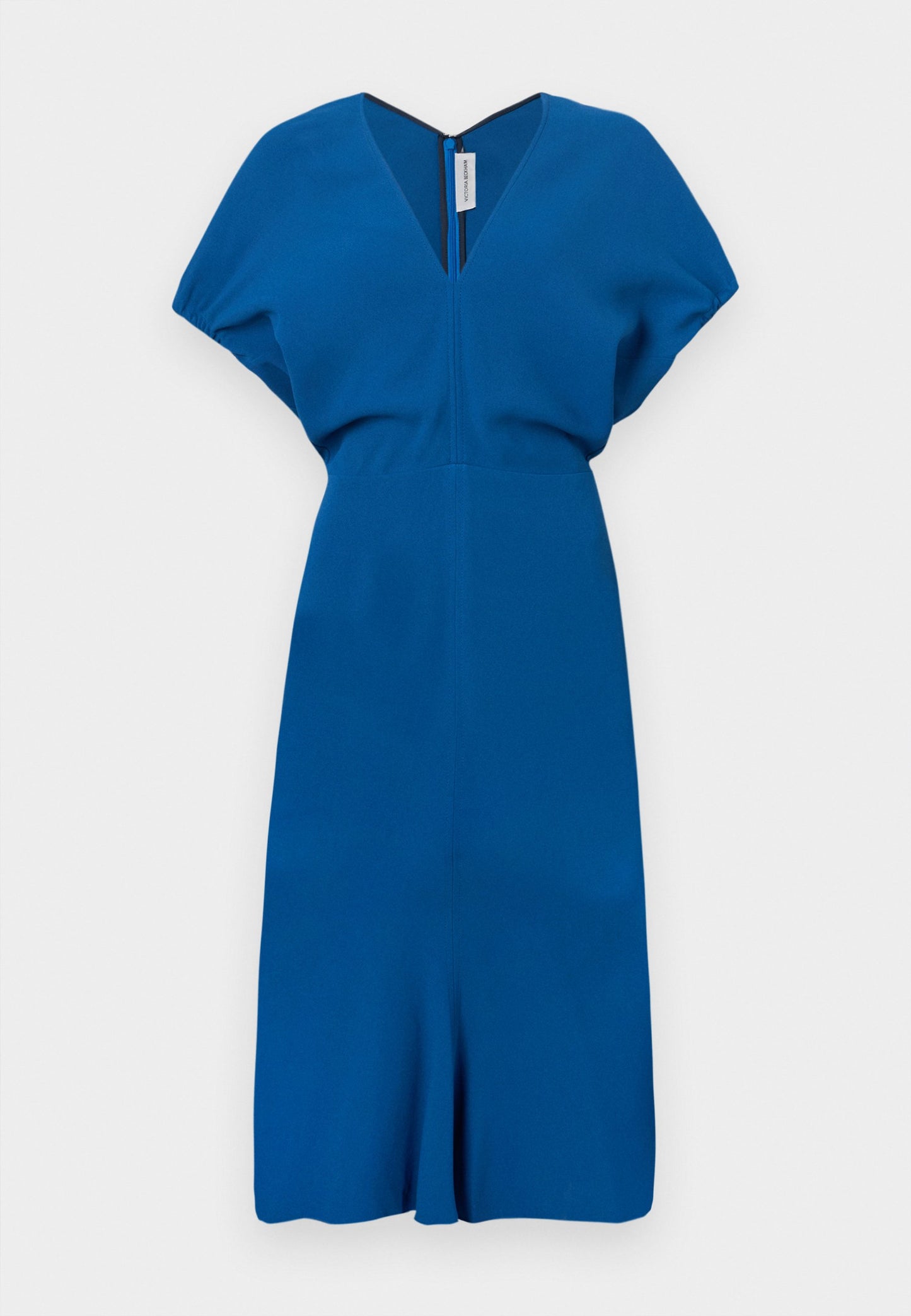 Victoria Beckham BLOUSON DETAIL MIDI DRESS - Jersey Dress - Green