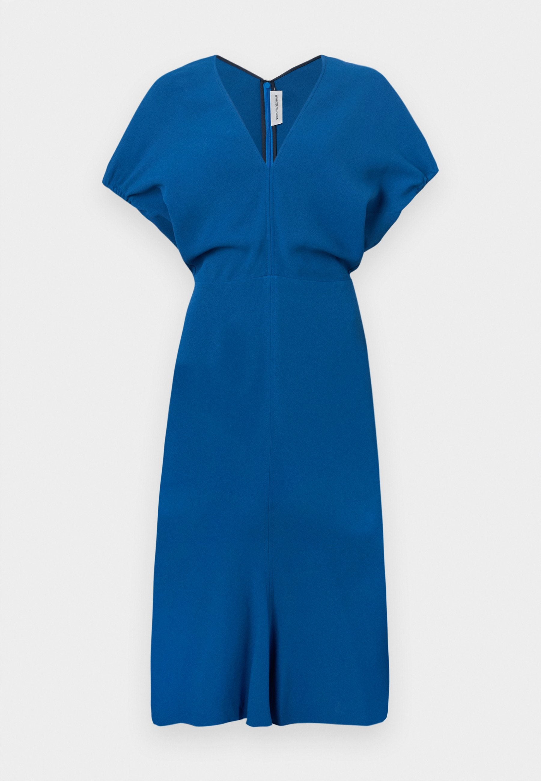 Victoria Beckham BLOUSON DETAIL MIDI DRESS - Jersey Dress - Green