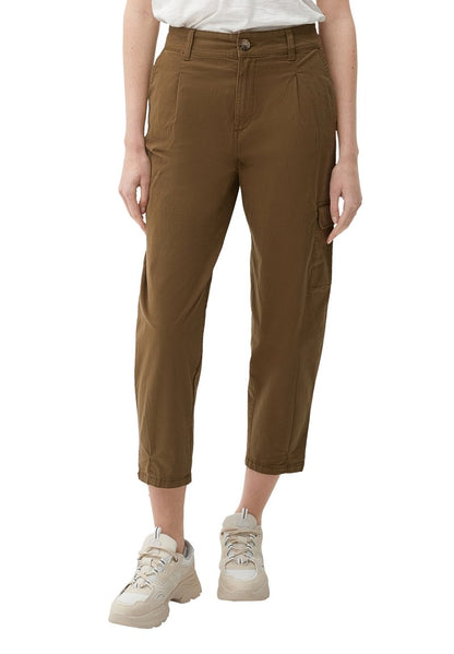 S.Oliver MIT PATTENTASCHE - Cargohose - Olivgrün