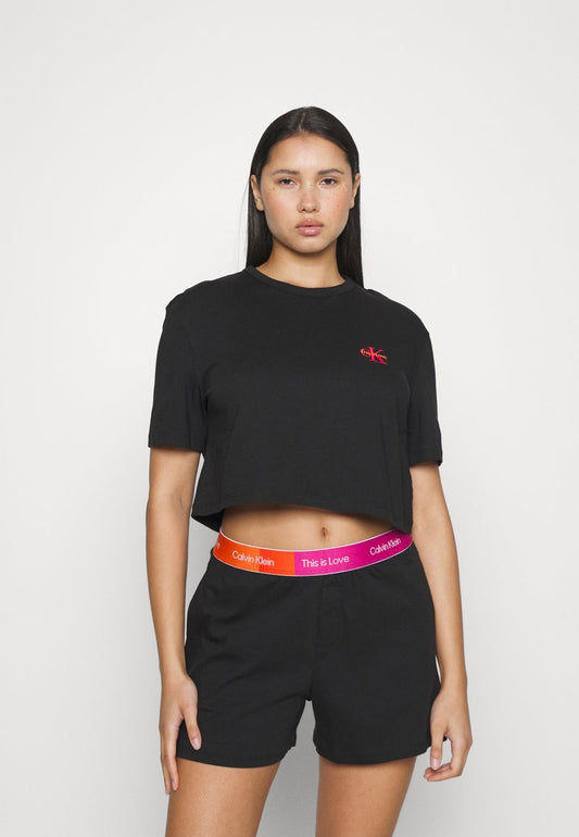 CALVIN KLEIN UNDERWEAR SHORT SET - Nachtwäsche Set - Black