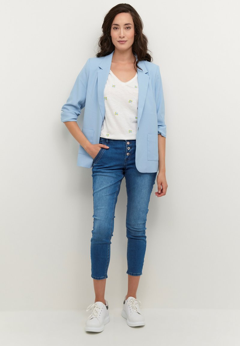 Cream CRSORYA 7/8 BAIILY FIT - Jeans Slim Fit - Houston Blue Denim