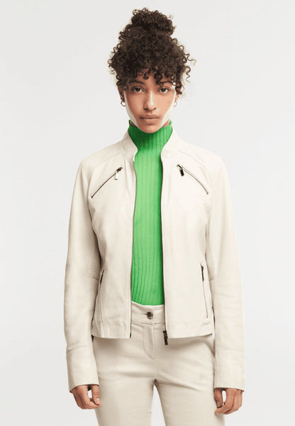  WILLOW DENVEY - Lederjacke - Almond