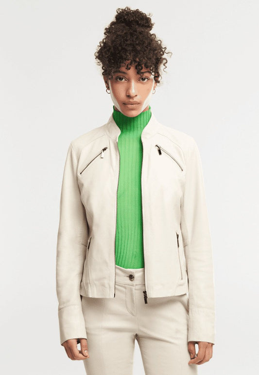  WILLOW DENVEY - Lederjacke - Almond