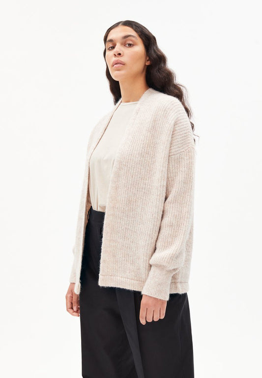 Armedangels VILANAA - Strickjacke - Kinoko Melange-oatmilk