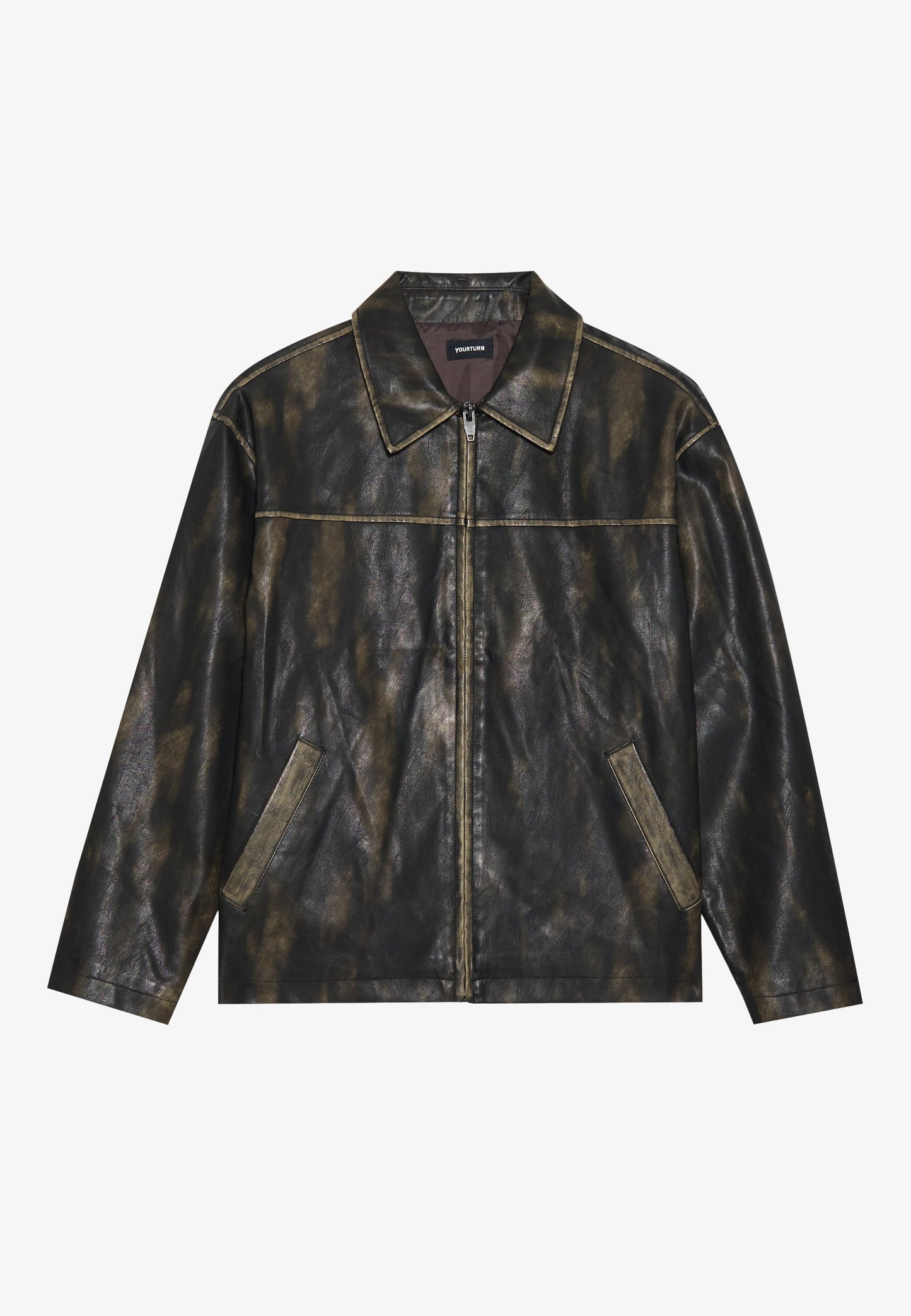 YOURTURN UNISEX - Faux Leather Jacket - Dark Brown