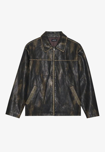 YOURTURN UNISEX - Faux Leather Jacket - Dark Brown