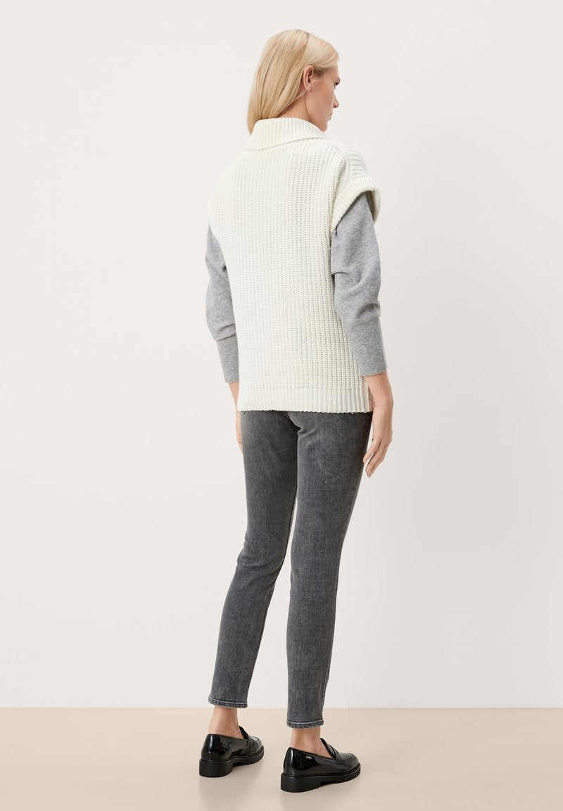 S.Oliver KURZARM - Poloshirt - Off White