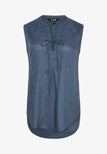  TIE DETAIL SLEEVELESS - Bluse - Blue