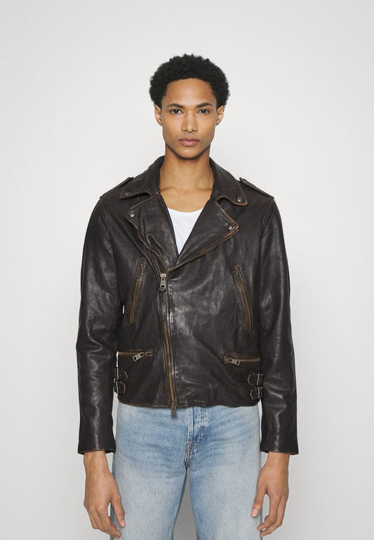 AllSaints LUCA BIKER - Lederjacke - Black