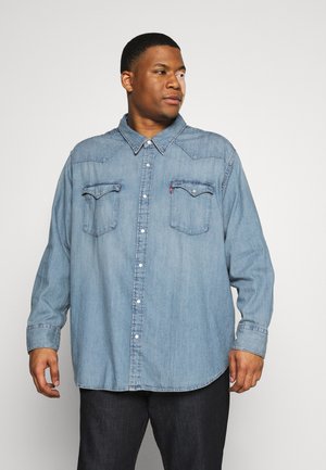  BIG CLASSIC WESTERN - Hemd - Franklin Stone Wash - Med Indigo