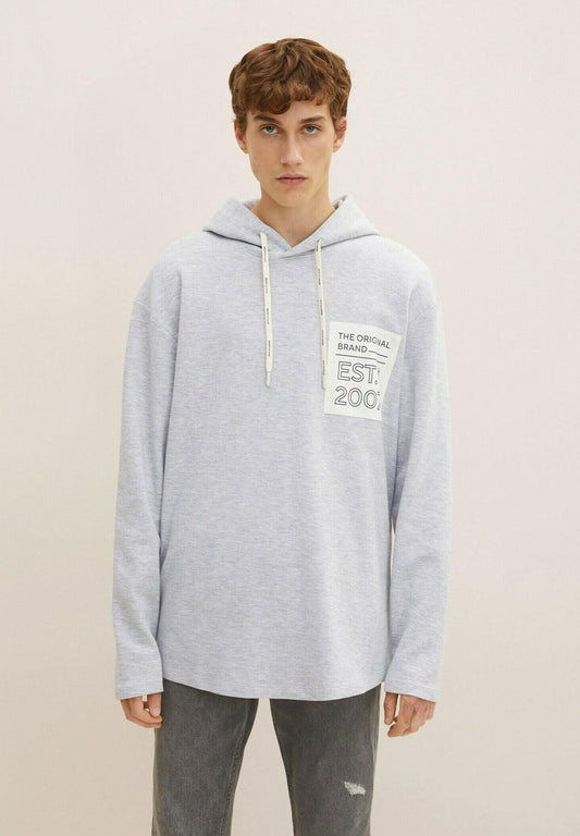 TOM TAILOR Denim Langarmshirt - Light Stone Grey Melange