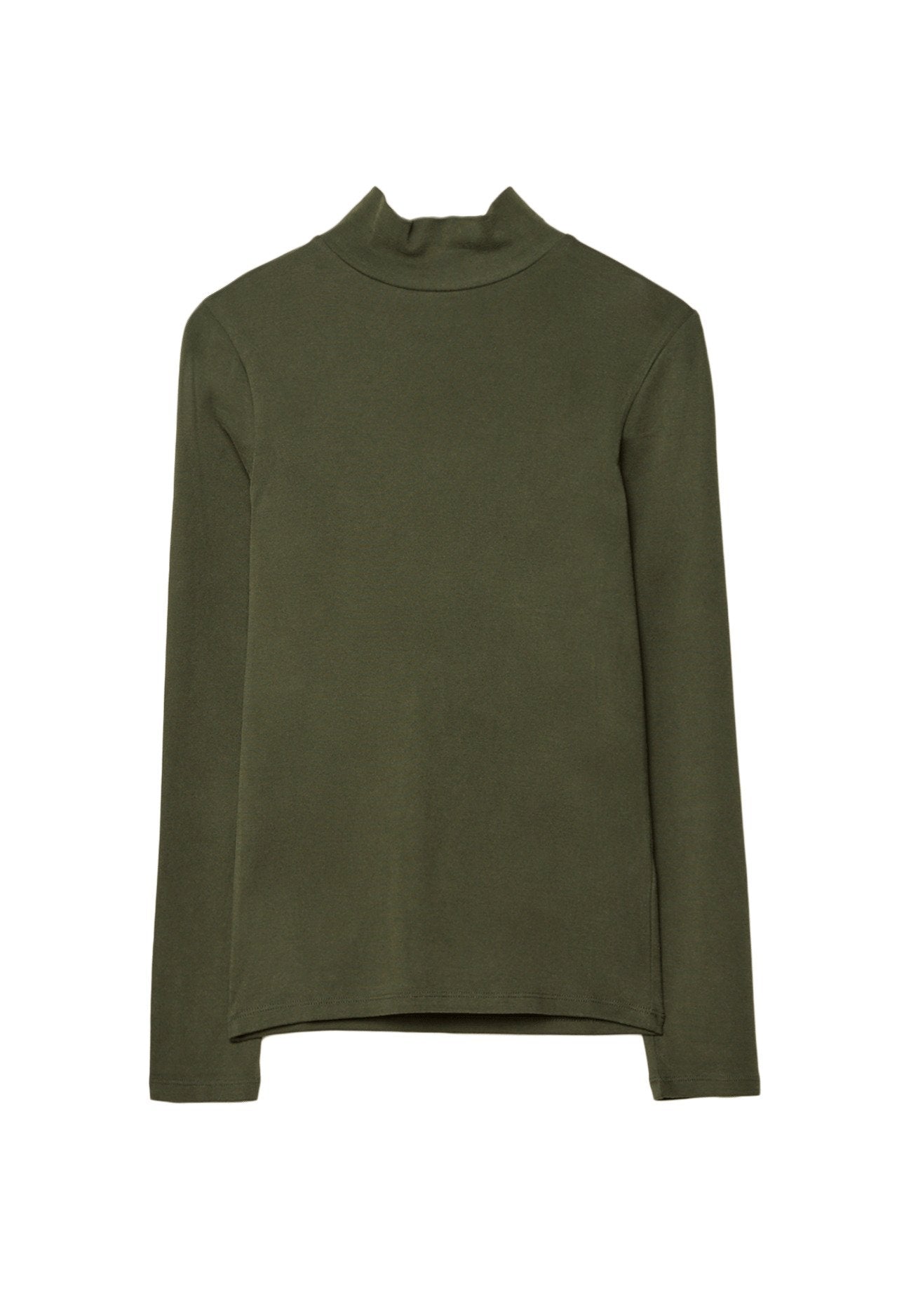 Stradivarius BASIC HIGH NECK - Long Sleeved Top - Green