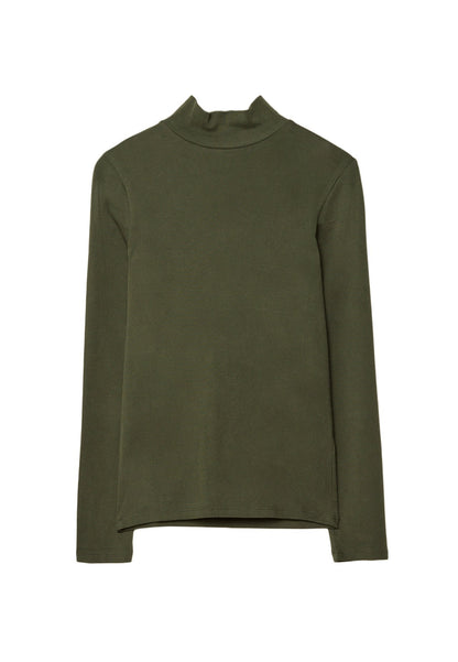 Stradivarius BASIC HIGH NECK - Long Sleeved Top - Green