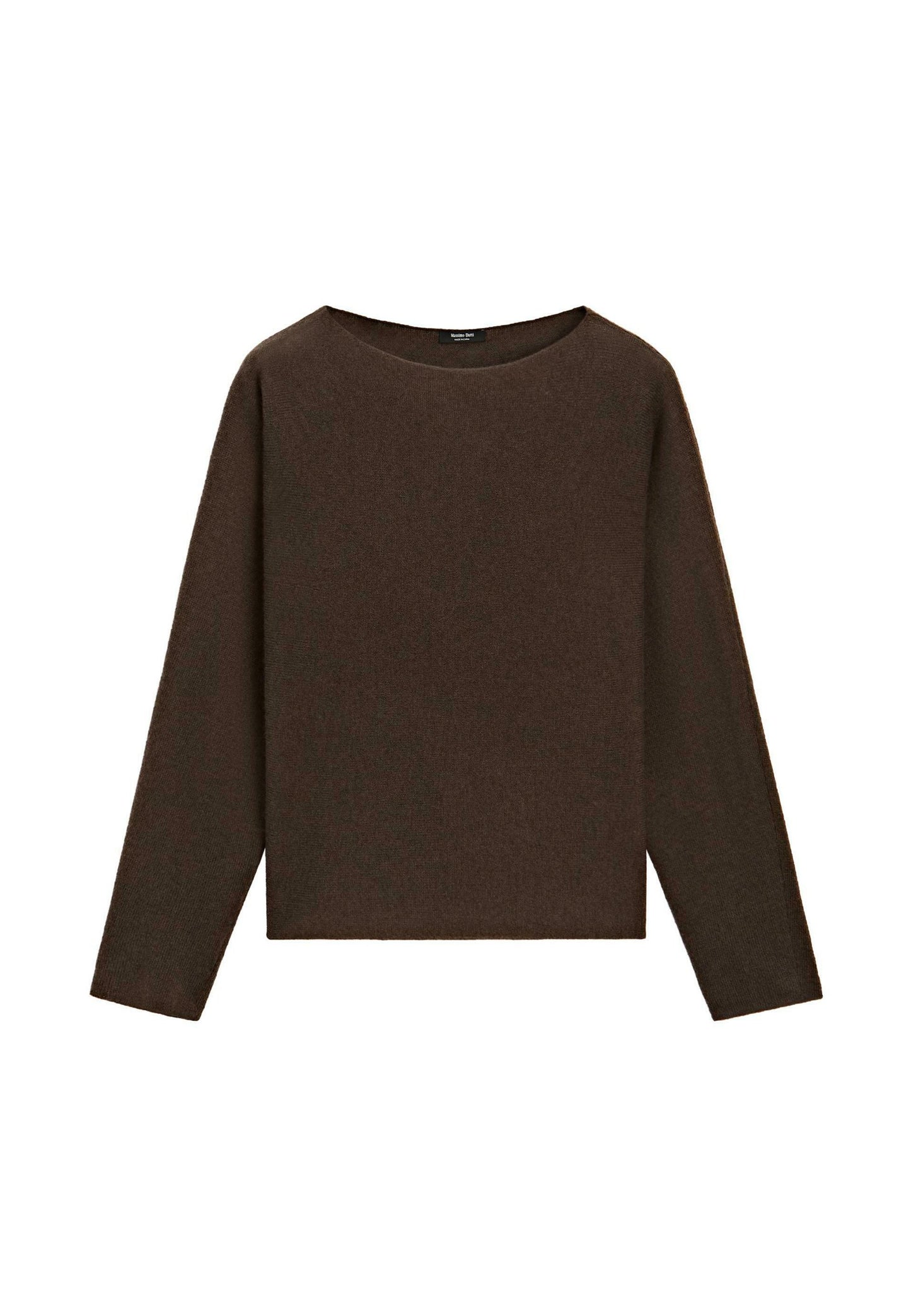 Massimo Dutti BOAT NECK WITH RAGLAN SLEEVE - Jumper - Dark Brown