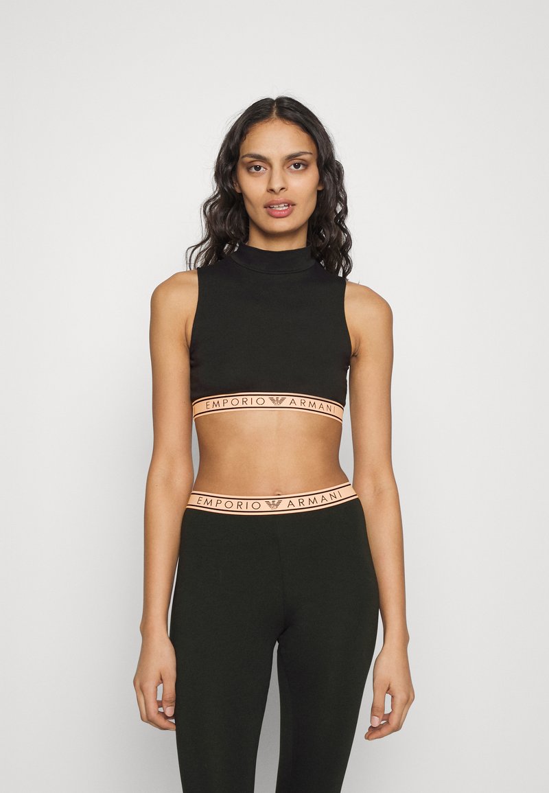 Emporio Armani CROP TOP - Nachtwäsche Shirt - Nero