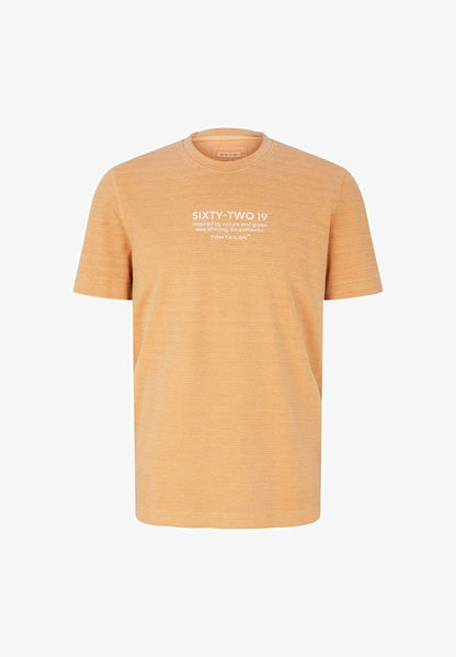 Tom Tailor MIT PRINT - T-Shirt Print - Washed Out Orange