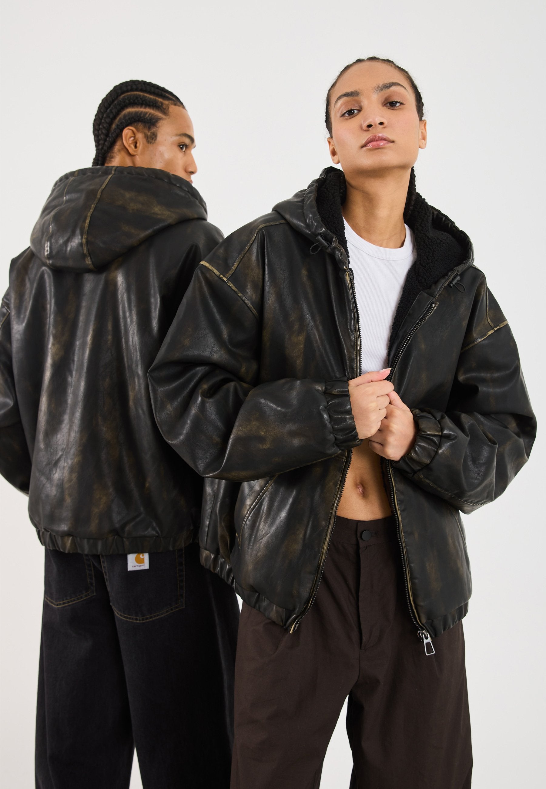 YOURTURN UNISEX - Faux Leather Jacket