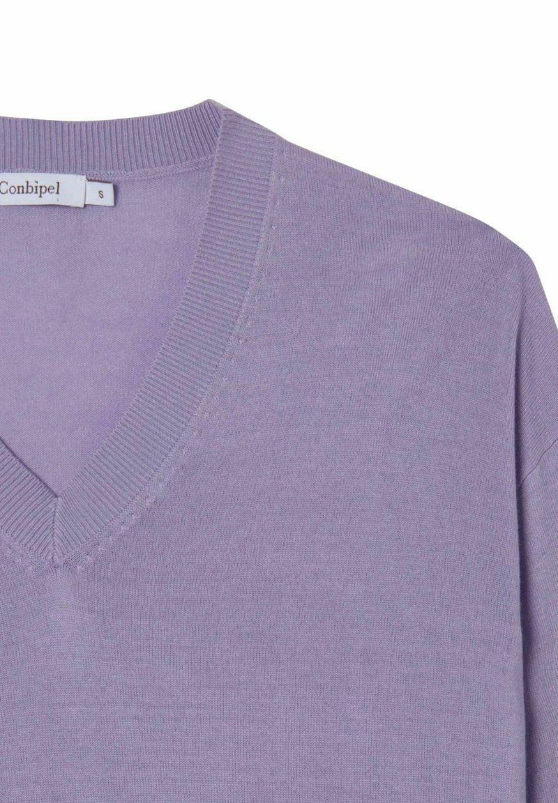  V NECKLINE - Strickpullover - Lilla