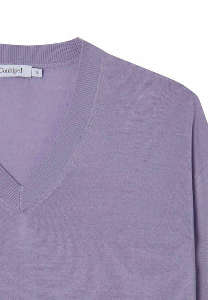 V NECKLINE - Strickpullover - Lilla